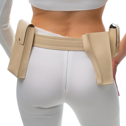 Adjustable Belt with Pockets Holster for Womens Women Cream Cosplay Halloween Costume Warrior White3