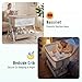 Cowiewie Bassinet Bedside Sleeper,3-in-1 Baby Bassinet with Mattress & Wheels,Easy Folding Portable Bedside Bassinet for Baby with Storage & Travel Bag,Breathable Mesh,Stable & Secure,Beige