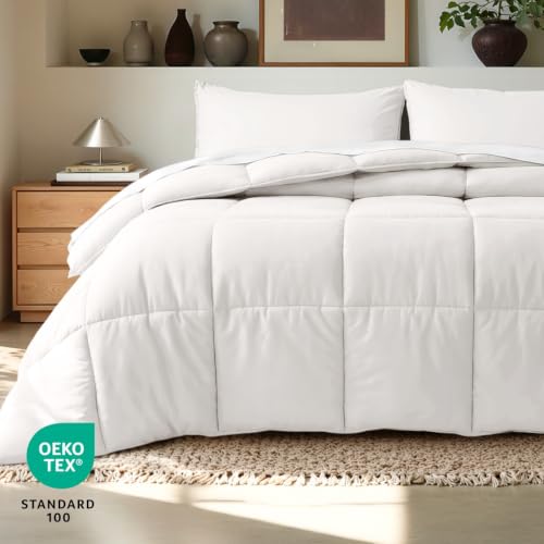 Image of Bare Home Queen Comforter Set - 1800 Ultra Soft (Queen, Antique White)