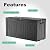 MAIUSCOLI Outdoor Waterproof Resin Storage Deck Box Lockable Outside Bench UV Resistant Bin Patio Porch Furniture Pool Float Garden Tool Cushion (Black, 85 Gallon)