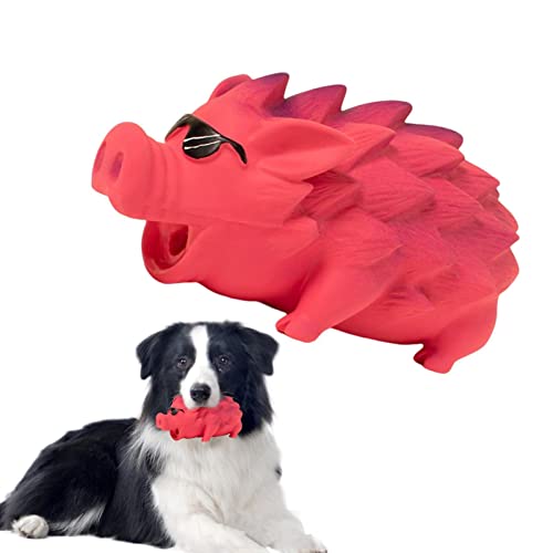 犬用きしむ豚のおもちゃ-ラテックス犬の噛むおもちゃうめき声豚-面白いかわいい犬のおもちゃ