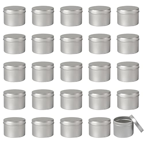 Moretoes Candle Tins 24 Pack 4 Oz Metal Round Tins For Diy Making Candle Storage Containers Travel Tins With Lids #TOP16
