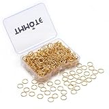 TMMATE 500pcs 18K Gold Filled Jump Rings,Non Tarnish Open Rings for Jewelry Making,DIY Necklace Bracelet Earrings Supplies,(5mm)
