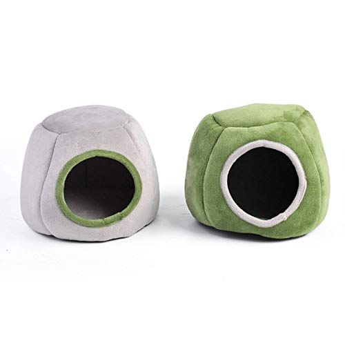 Guinea Pig Cave Beds Guinea Pig Hideout Cozy Hideout For Chinchilla Ferrets Hedghog (Grey, Pumpkin) #TOP1