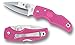 Spyderco Native Lightweight Plain Edge Knife, Pink