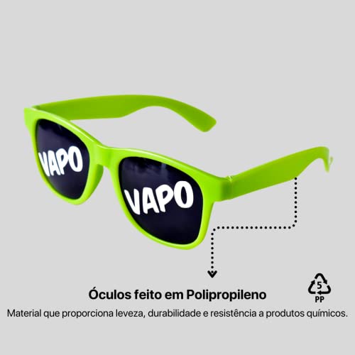 Kit 10 Óculos Escuro Com Frases Divertidas New Wave Standard WF Quadrado Clássico Com Proteção UV Fe