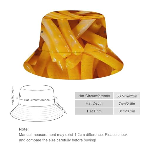Image of Food Golden Corn Bucket Hats Unisex Washed Cotton Lightweight Outdoor Summer Beach Sun Hats Men Women Bucket Hat for Travel