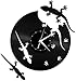 BBNNN Orologio da Parete con Dischi in Vinile Gecko Escape Orologio da Parete con Dischi in Vinile Animale Coppia Decorazione della Stanza 12 Pollici
