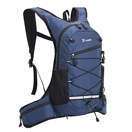 Mochila de esportes ao ar livre, mochila de hidratação de ciclismo, mochila impermeável para caminhadas cross-country JUNleTU-2033 (Azul marinho)