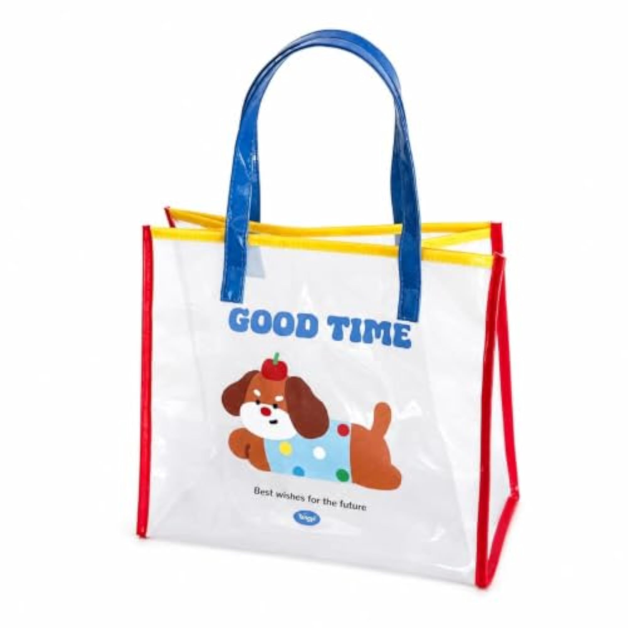 Structured Transparent Jelly Tote Bag with Graphics