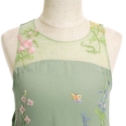 IDOPIP Embroidery Flower Girl Dress for Kids Wedding Pageant Formal Party Dresses Communion Bowknot Backless Maxi Tulle Gowns3