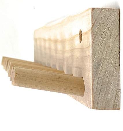 MWC Baseball Bat Rack Natural Finish Meant to Hold Up to 8 Mini Size Collectible Bats Holder Display