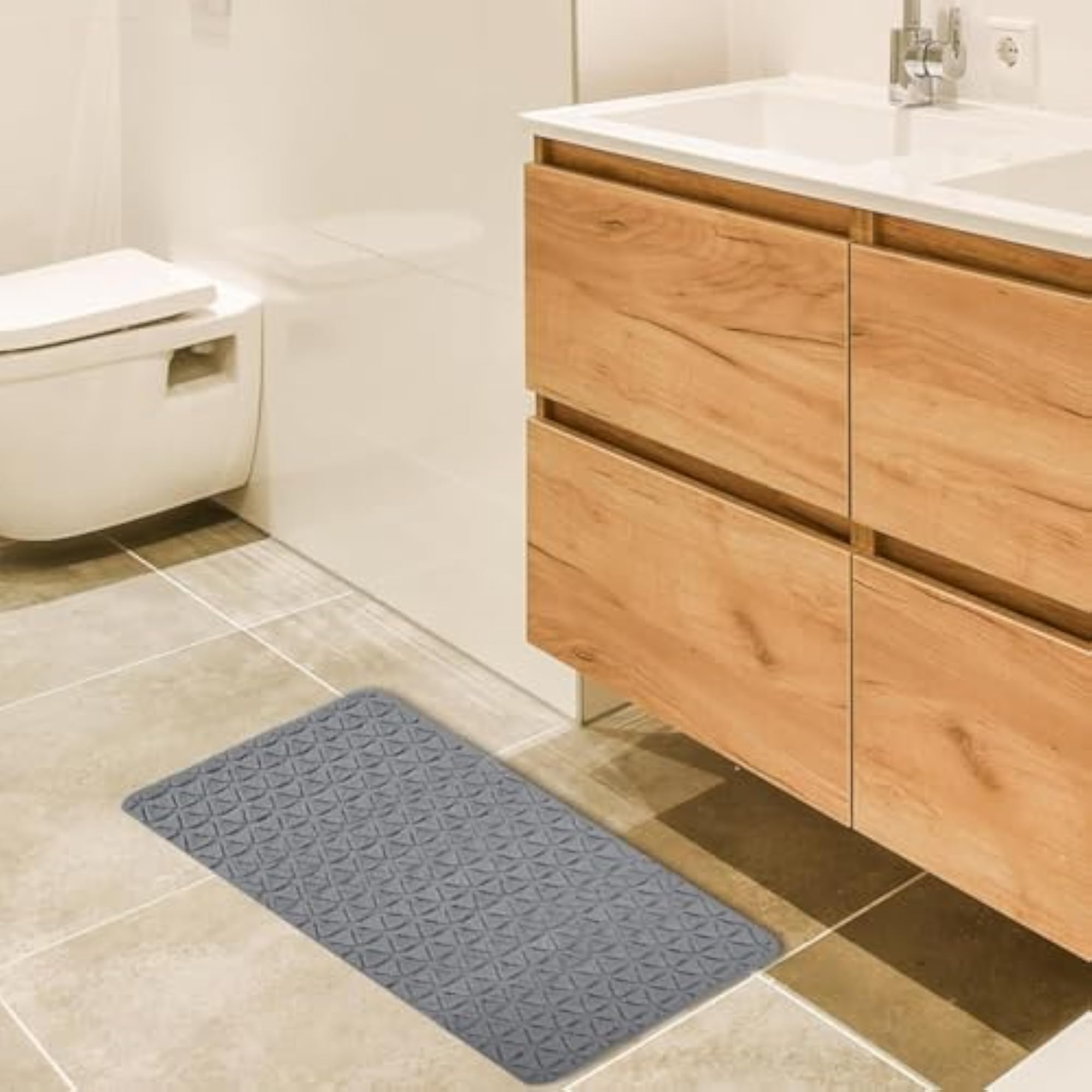PVC Shower Mat with Suction Cups and Drain Holes