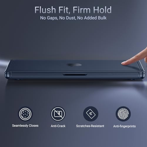 Image of MOSISO Compatible with MacBook Pro 14 inch Case M5 M4 M3 M2 M1 2026-2021 | Enhanced Shock-Absorbing Perimeter Matte Hard Case, A3427 A3426 A3434 A3112 A3185 A3401 A2918 A2992 A2779 A2442, Midnight