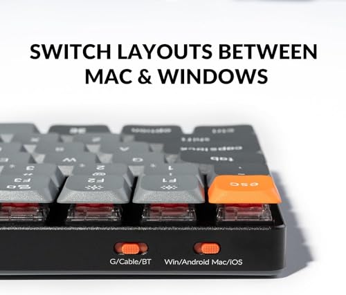 Keychron K17 Max 96% Layout Ultra-Slim Wireless Custom Mechanical Keyboard, Hot Swappable Low Profile Gateron Brown Switch QMK Programmable Bluetooth/2.4 GHz/Wired RGB Backlit NKRO for Mac Win Linux by Keychron - Used condition - Image 5