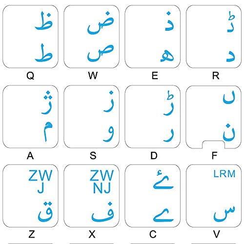 Urdu Keyboard Labels Layout With Blue Lettering Transparent Background For Desktop, Laptop And Notebook #TOP29