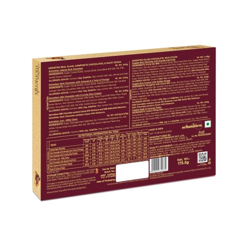 Image of Schmitten Luxury Chocolate Gift Box Pack | Assorted Milk & Dark Chocolate Bars | Premium Selected Ghanian Cocoa Beans | Gift Hamper for your Loved Ones and Valentine's Day, Zest - 175.5g