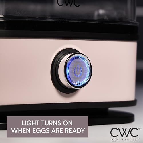 image for COOK WITH COLOR: 210 Watt Egg Cooker - 6 Egg Capacity, Rapid Cook Time