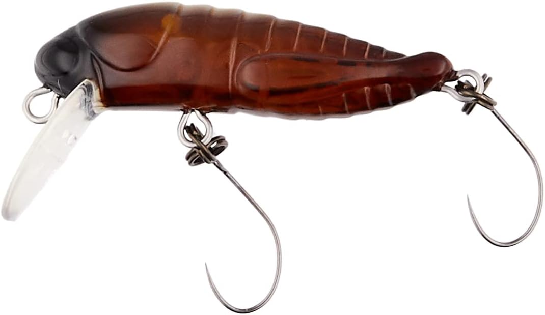 TackleHouse Crankbait Elfin Grasshopper F Single Hook, 1.6 inches (40 mm), 0.08 oz (2.2 g), Floating Lure