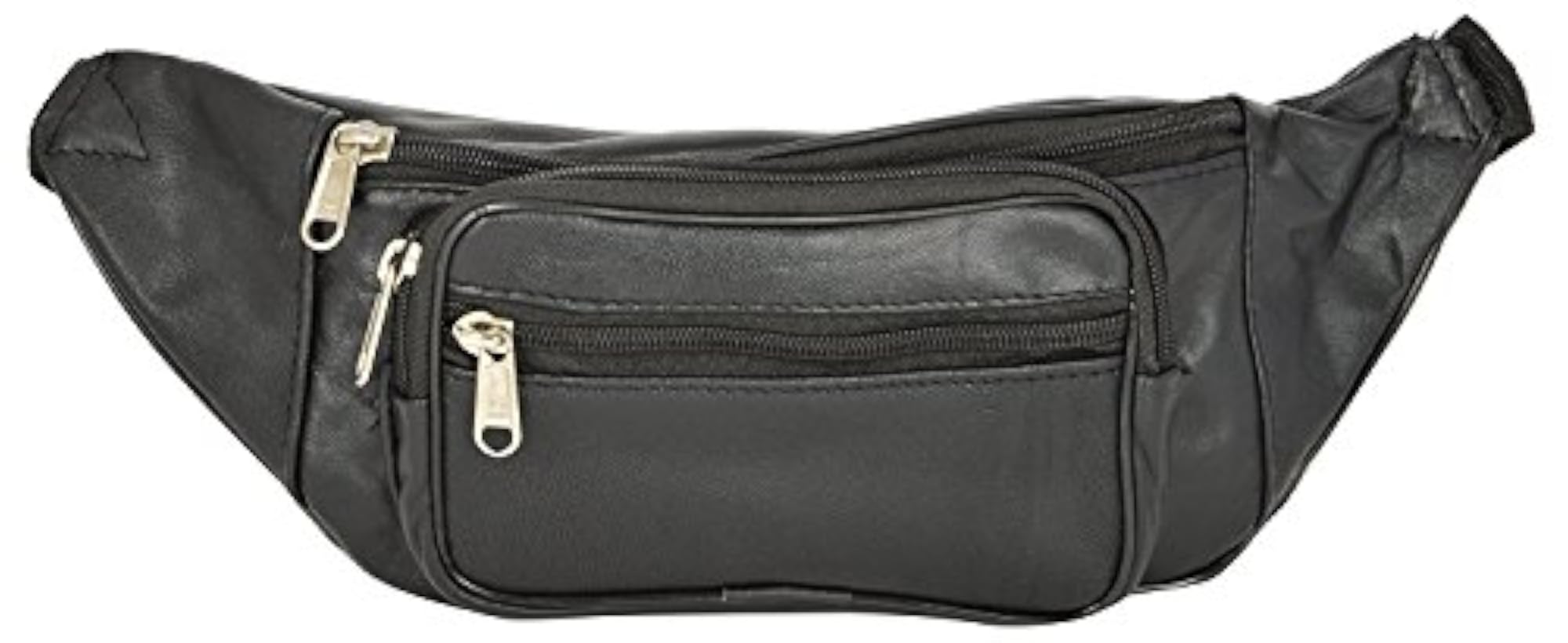 Genuine Leather Black Waist Pouch, Travel Essential