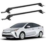 Lockable Roof Racks Cross Bars Fits for Toyota Prius 2015-2022 Without Roof Side Rails, Anti-Rust/Theft Aluminum Roof Rails Crossbars Cargo Luggage Rack Carrier Rooftop Cargo Bike,Black