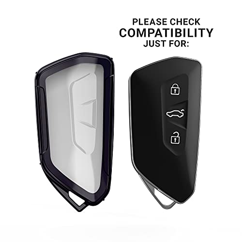 kwmobile autosleutelhoes compatibel met VW Golf 8 3-knops autosleutel - TPU sleutelcover in blauw/grijs/zwart… - Image 7