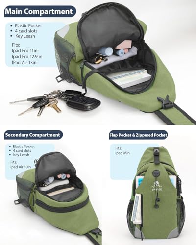 Mochila tipo sling para mujer y hombre, bolsa cruzada para viaje miniatura 5