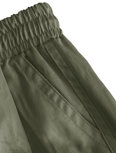 Image of Girls Cargo Pants Elastic Waist Drawstring with Pockets Pants