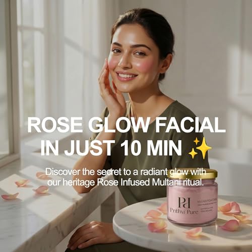 Image of Rose Petal Multani Mitti Face Pack Powder 300g | Natural Rose Petal & Multani Mitti | Skin Brightening & Glow | Deep Cleansing Face & Body Pack | Herbal Clay Mask