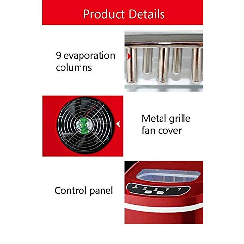 Heim-Eiswürfelbereiter, Arbeitsplatte, 15 kg Kapazität, schnell, kompakt, Eiswürfelbereiter mit Würfelgröße, keine… – Bild 3