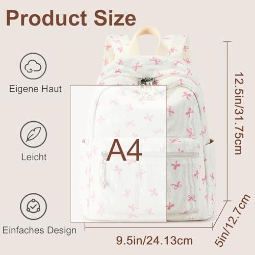 Image of LEDAOU Mini Backpack Girls Toddler Cute Corduroy Small Backpack Purse for Women Teens Kids School Travel Shoulder Bag