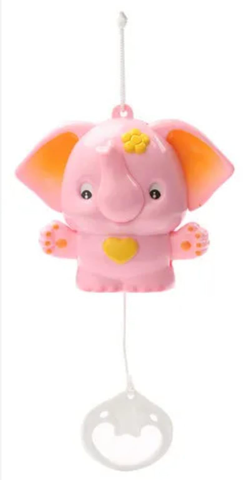 Star Impex | Hanging Elephant Music Bell for Babies | Soft and Safe Hanging Toy | Calming Music for Infants | Stimulates Sensory Development | Ideal for Nursery and Baby Cribs