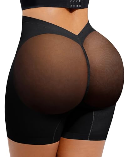 Lover-Beauty Low Back Shapewear Tummy Control Shorts Butt Lifting Body Shaper Thigh Slimmer Panties Underwear Black Large