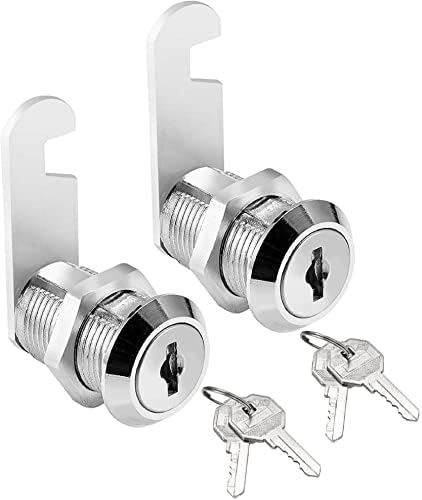 KUYEFGF Cabinet Keyed Locks Tubular Tumbler Lock Keyed Alike 2 Pack,5/8'' Key Mailbox Lock,3/4'' Cylinder Removable Key Cam Lock Replacement 16mm,for Drawer Key Box RV Camper Tool Box Trailer.