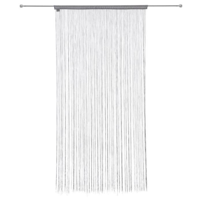 Rideau Atmosphera Fil Guopo - 90x200 Cm - Gris - Polyester - Prêt à Poser