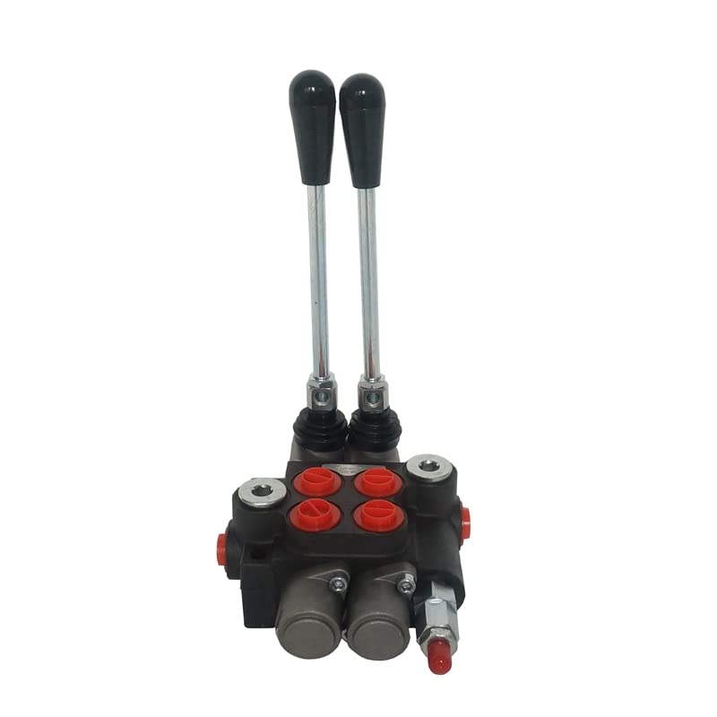 Distributeur avec valve de commande hydraulique réglable double effet