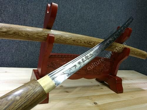 Espada katana japonesa Shirasaya Samurai de espiga completa 9260 de acero de primavera afilada
