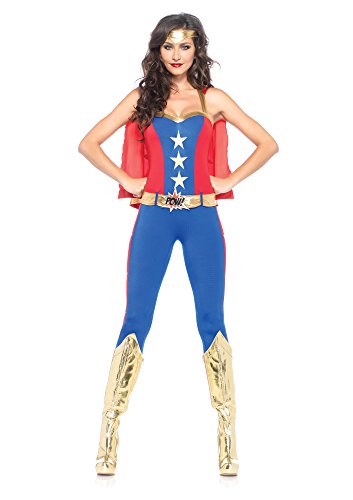 Leg Avenue Women's Comic Book Hero, Blue/Red, Large