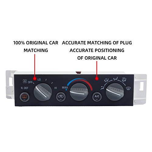 Dasbecan 599-006 AC Heater Climate Control Panel Module HVAC w/Rear Window Defogger Switch Compatible with Chevy C1500 C2500 Suburban Tahoe 1996-2000 GMC Yukon XL SL SLE SLT 9378805 16231165