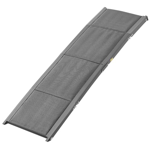 VEVOR Hunderampe, 180 x 43,2 cm, Faltbare Hundeautorampe für mittelgroße & große Hunde bis 113 kg, Einstiegshilfe mit Rutschfester Oxford-Gewebeoberfläche, tragbare Hundetreppe für SUV & LKW
