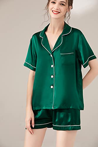 Image of LEPTON 100% Mulberry Silk Short Sleeve Pajama Set