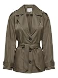 ONLY Women's ONLLINE Short Trenchcoat OTW NOOS Trenchcoat, Walnut, M