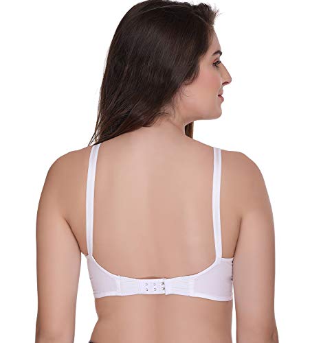 Image of SONA Women's Bee Heart Cotton Full Coverage Non Padded Elastic Straps Bra