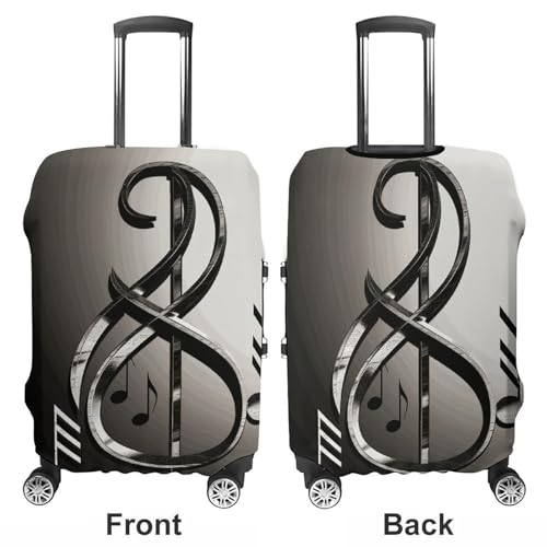 Music Symbol Printed Luggage Cover Protector, Fits 18-32 Inch Luggage3