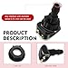 Opuweiy 2PCS Windshield Washer Nozzle, Front Windshield Straight Column Sprayer Replacement, Adjustable Nozzle for Most Cars, Trucks and SUVs, Auto Parts (Black)