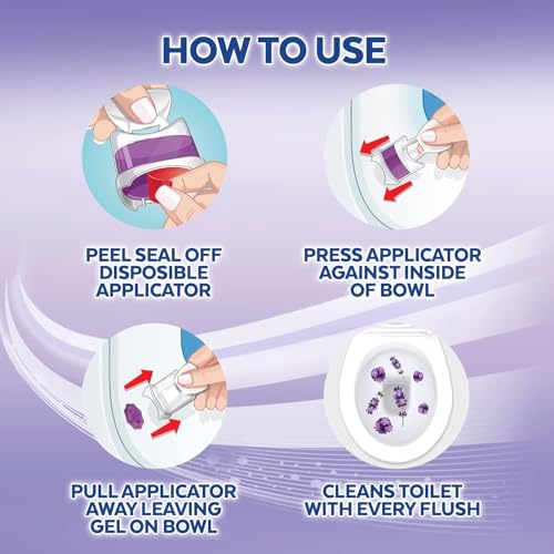 Image of Lysol Automatic Toilet Bowl Cleaner, Lavender, (Pack of 4, 24 Count Total)