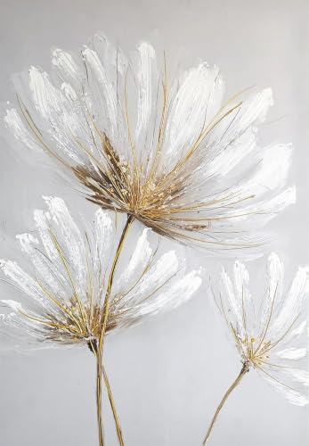 Art mural abstrait fleurs blanches poster décoratif salon moderne 40x60cm