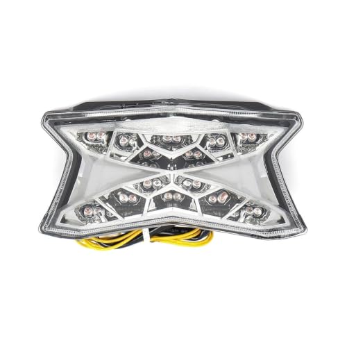 Luz Trasera Universal Moto con intermitentes LED y mica blanca 5