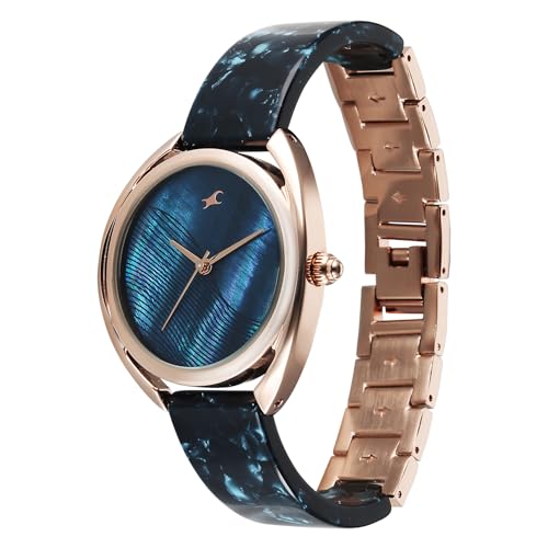 Image of Fastrack Younique 3.0 Quartz Blue Round Dial Women's Watch | Analog Display Watch | Watches for Women | Watches for Women Analog - 68036KD04