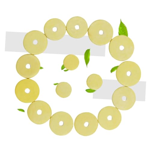 HEMOTON 16 in 1 Flute Pads Replacement Kit Open Hole Pad for Flute Maintenance (light Yellow)